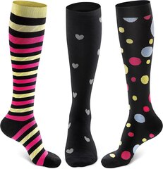 CAMBIVO naisten sukat, sukat, 3 paria, eri värejä, koko L-XL hinta ja tiedot | Naisten sukat | hobbyhall.fi