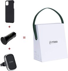 PITAKA-auton langaton latausasema iPhone 11 Pro Maxille ja uudemmille, täydellisenä MagEZ-kuorella, musta hinta ja tiedot | Puhelimen laturit | hobbyhall.fi