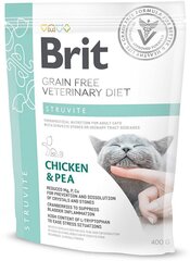 Brit GF Veterinary Diets aikuisille kissoille, kanaa ja herneitä Struvite, 0,4 kg. hinta ja tiedot | Brit Vet Lemmikit | hobbyhall.fi