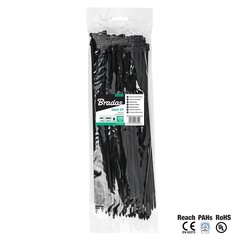 Nippusiteet 3,6 x 280, UVBlack 100kpl hinta ja tiedot | Kaapelit ja adapterit | hobbyhall.fi