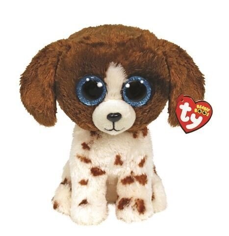 Mascot Ty Dog ruskea - valkoinen Muddles 24 cm hinta ja tiedot | Vauvan lelut | hobbyhall.fi