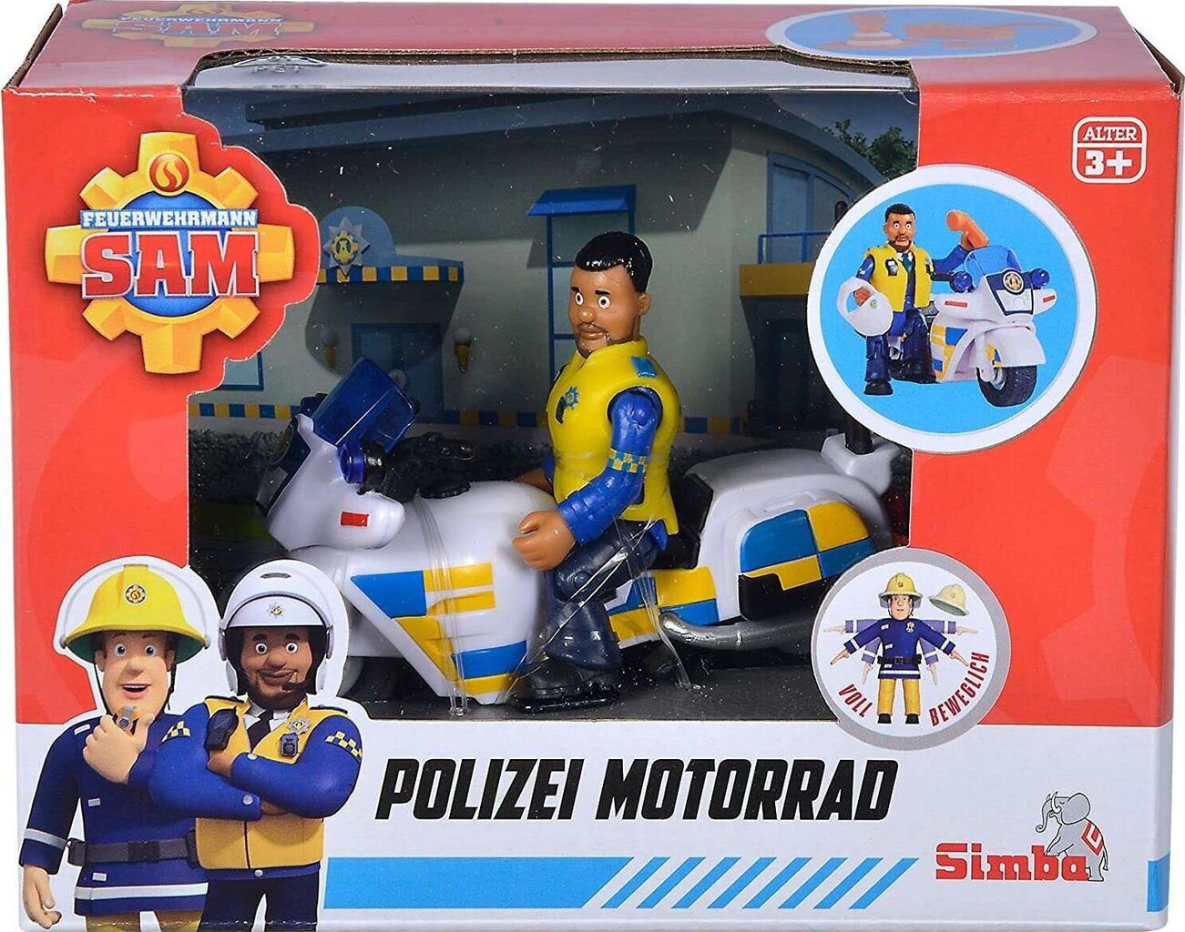 Palomies Sam Motor Police Ajoneuvo kuviolla hinta ja tiedot | Kehittävät lelut | hobbyhall.fi