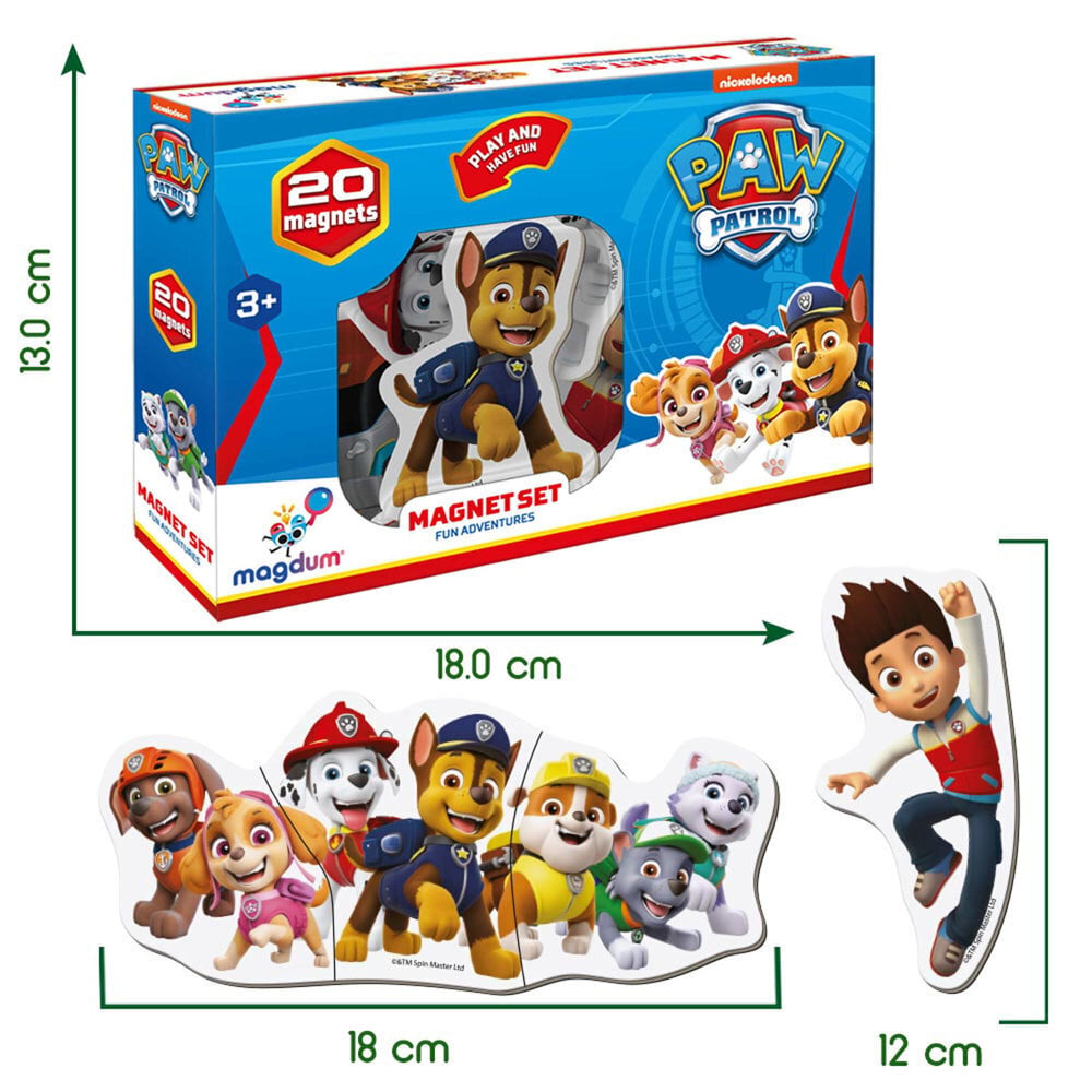 Magneettisarja "Paw Patrol (Ryhmä Hau)", 20 kpl. hinta ja tiedot | Kehittävät lelut | hobbyhall.fi