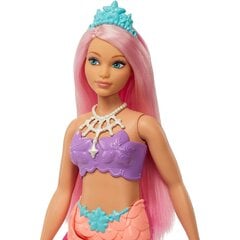 Barbie Dreamtopia Merenneito Oranssi-Vaaleanpunainen Hännänukke hinta ja tiedot | Tyttöjen lelut | hobbyhall.fi