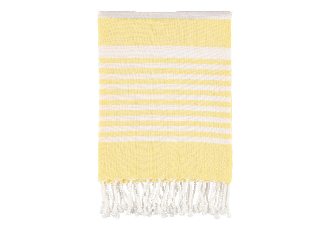 4Living Hamam Stripe -pyyhe, keltainen, 80 x 150 cm hinta ja tiedot | Pyyhkeet | hobbyhall.fi