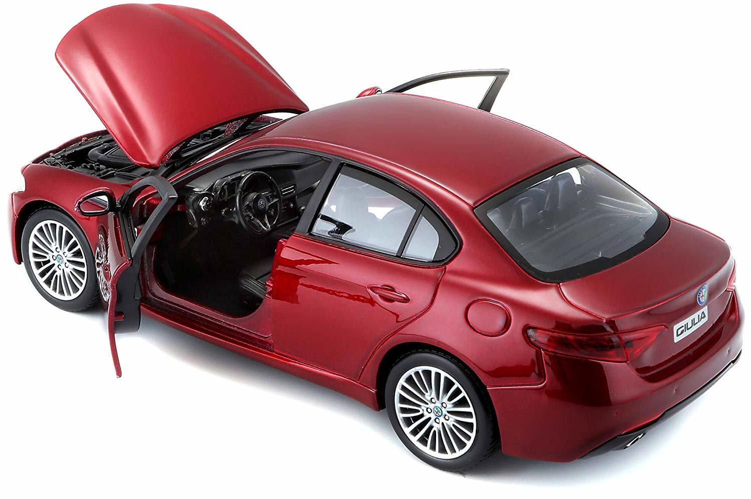 Metallimalli Alfa Romeo Giulia 2016 Punainen 1/24 hinta ja tiedot | Poikien lelut | hobbyhall.fi