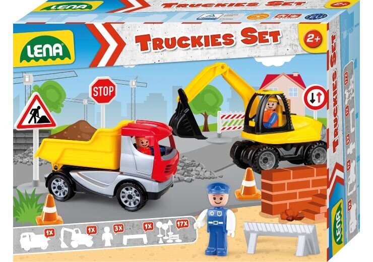 Truckies Construction Vehicle Set lisävarusteilla hinta ja tiedot | Poikien lelut | hobbyhall.fi