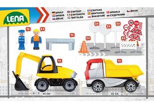 Truckies Construction Vehicle Set lisävarusteilla hinta ja tiedot | Lena Lapset | hobbyhall.fi