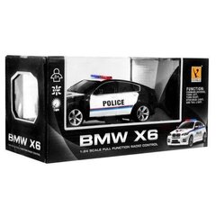 RC poliisiauto BMW X6, 1:24 hinta ja tiedot | Poikien lelut | hobbyhall.fi