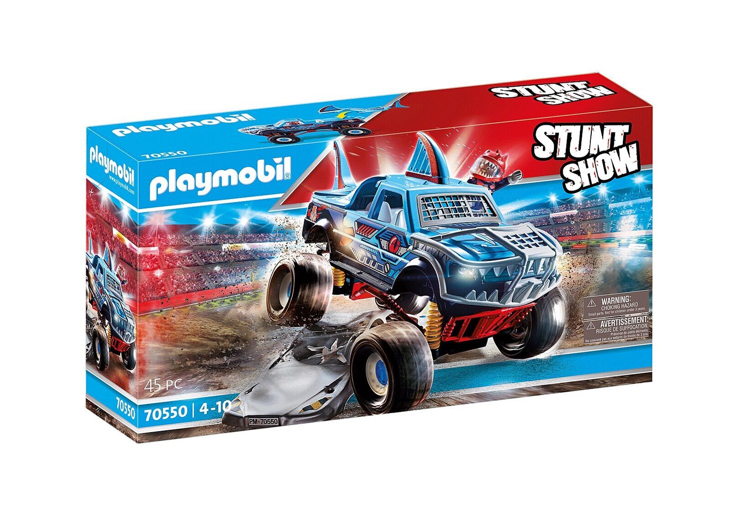 70550 PLAYMOBIL® Stuntshow Monster Truck Shark hinta ja tiedot | LEGOT ja rakennuslelut | hobbyhall.fi