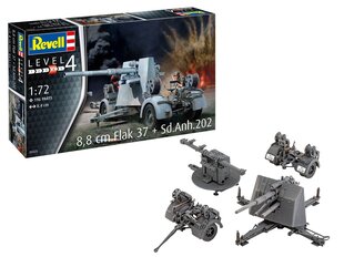 Pienoismalli 1/72 8,8CM Flak 37+SD.ANH.202 hinta ja tiedot | LEGOT ja rakennuslelut | hobbyhall.fi