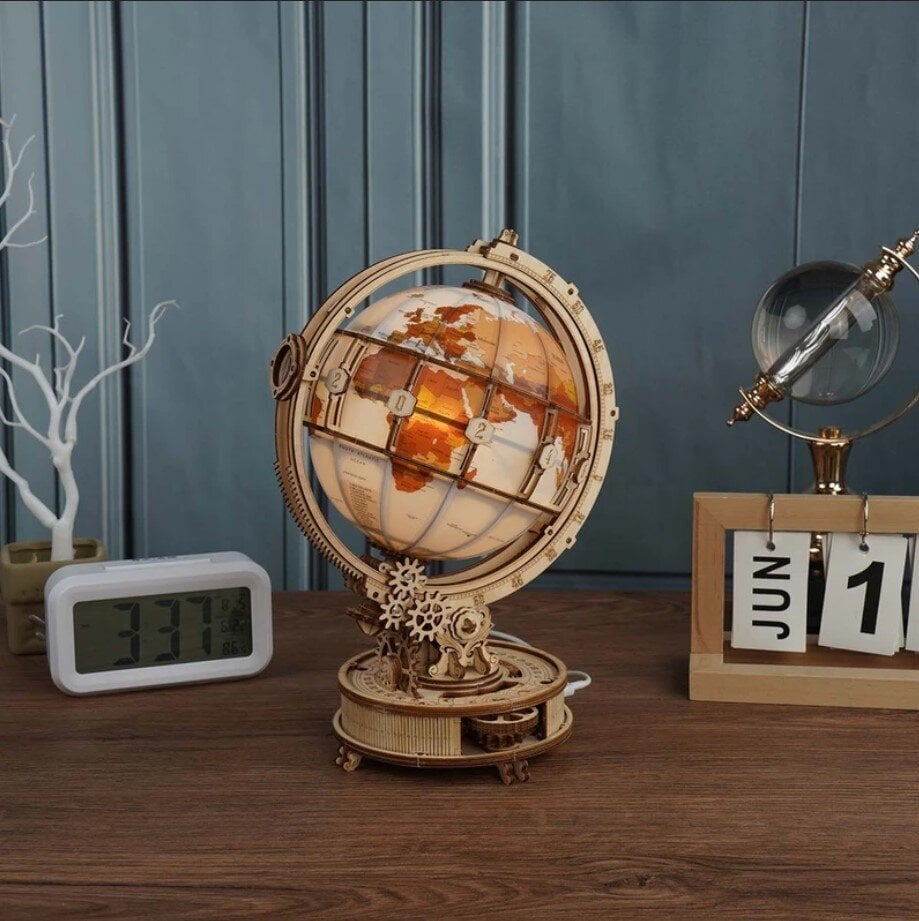 Robotime Luminous Globe Koottava Maapallo Valolla hinta ja tiedot | LEGOT ja rakennuslelut | hobbyhall.fi