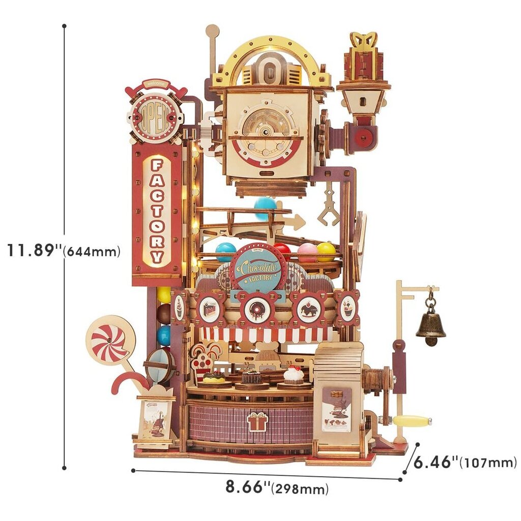 Robotime Chocolate Factory Marble Run Suklaatehdas hinta ja tiedot | LEGOT ja rakennuslelut | hobbyhall.fi