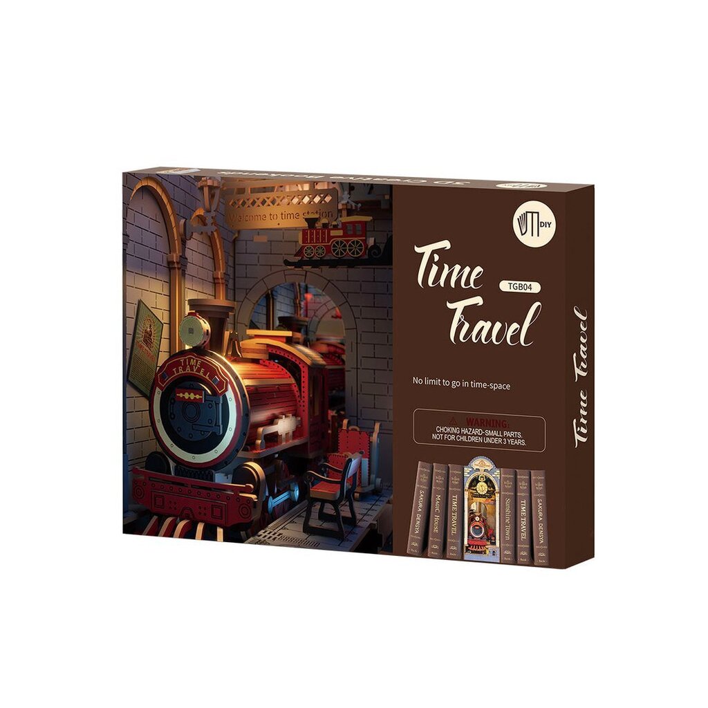 Robotime Time Travel Kirjatuki Puinen koottava nukkekoti hinta ja tiedot | LEGOT ja rakennuslelut | hobbyhall.fi