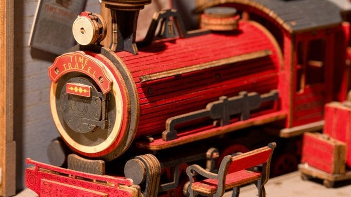 Robotime Time Travel Kirjatuki Puinen koottava nukkekoti hinta ja tiedot | LEGOT ja rakennuslelut | hobbyhall.fi