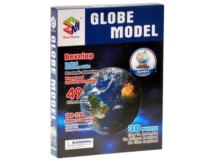 3D Globe Puzzle 49 kpl. hinta ja tiedot | LEGOT ja rakennuslelut | hobbyhall.fi