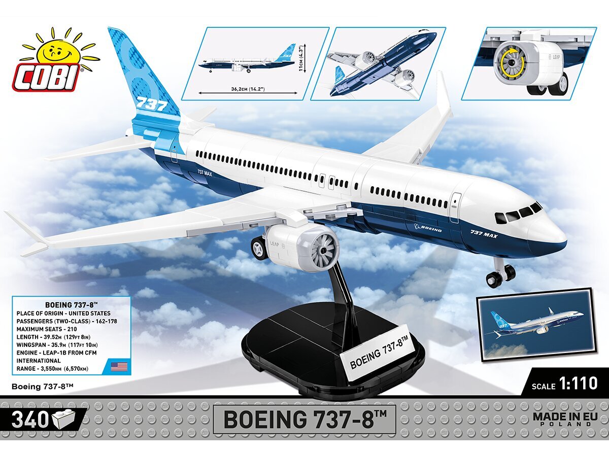 Rakennussarja Boeing 737-8 hinta ja tiedot | LEGOT ja rakennuslelut | hobbyhall.fi