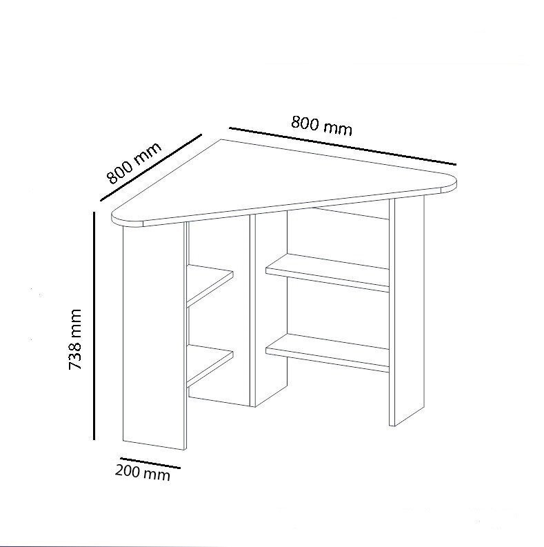 Kirjoituspöytä Kalune Design Corner, ruskea hinta ja tiedot | Tietokonepöydät ja työpöydät | hobbyhall.fi