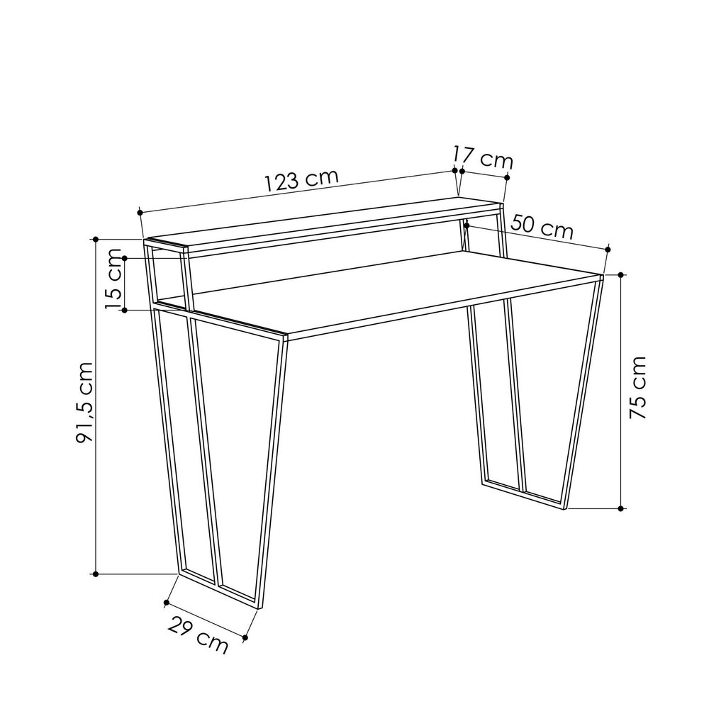 Pal työpöytä, harmaa hinta ja tiedot | Tietokonepöydät ja työpöydät | hobbyhall.fi