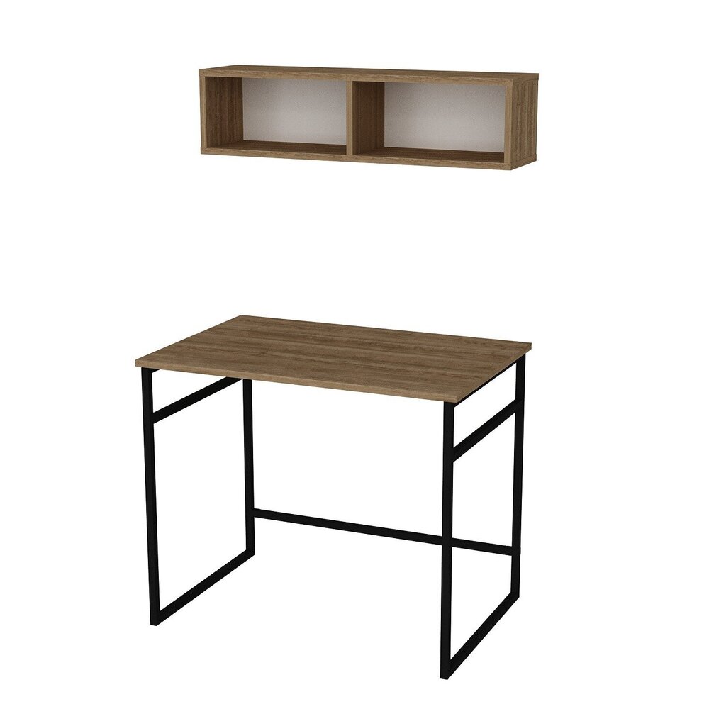 Gama työpöytä, ruskea/musta hinta ja tiedot | Tietokonepöydät ja työpöydät | hobbyhall.fi