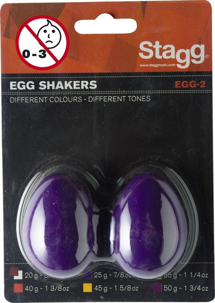 Helistimet (pari, violetti) Stagg EGG-2 PP hinta ja tiedot | Perkussiosoittimet | hobbyhall.fi