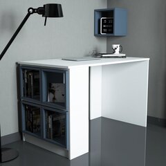 Työpöytä Kalune Design 845 (I), valkoinen/sininen hinta ja tiedot | Tietokonepöydät ja työpöydät | hobbyhall.fi