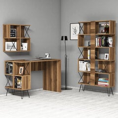 Työpöytä hyllyllä Kalune Design 845 (II), ruskea/musta hinta ja tiedot | Tietokonepöydät ja työpöydät | hobbyhall.fi