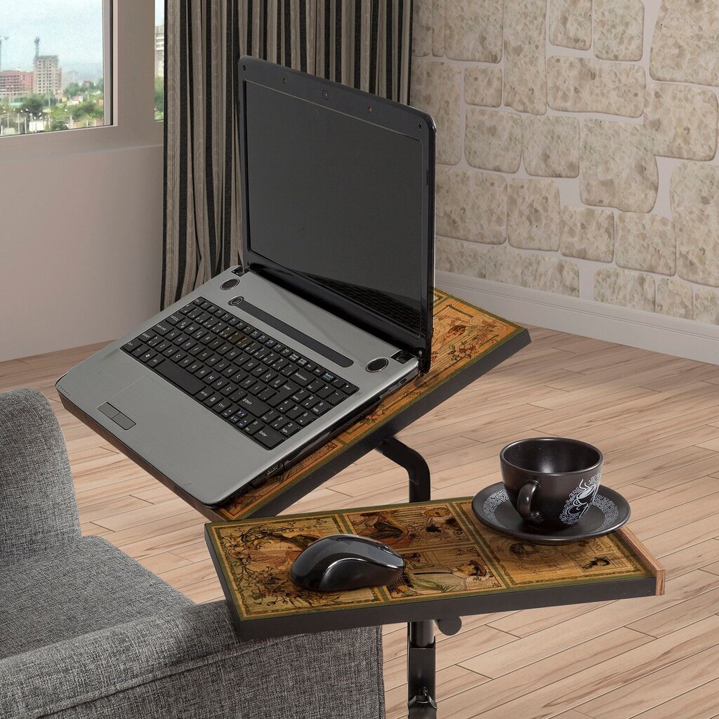 Tietokonepöytä Kalune Design 863 kannettavalle tietokoneelle, ruskea/musta hinta ja tiedot | Tietokonepöydät ja työpöydät | hobbyhall.fi