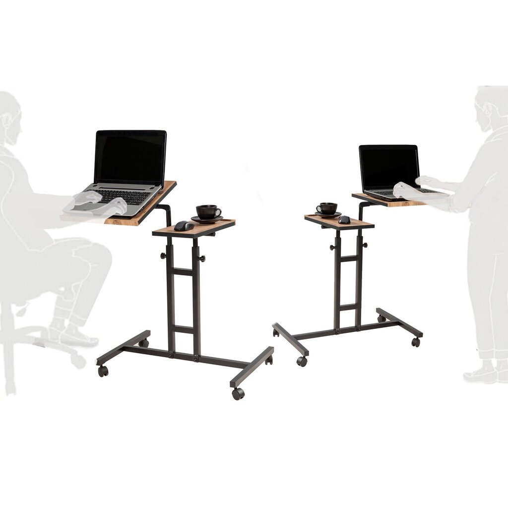 Tietokonepöytä Kalune Design 863 (I) kannettavalle tietokoneelle, ruskea / musta hinta ja tiedot | Tietokonepöydät ja työpöydät | hobbyhall.fi