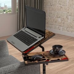 Tietokonepöytä Kalune Design 863 (I) kannettavalle tietokoneelle, ruskea / musta hinta ja tiedot | Tietokonepöydät ja työpöydät | hobbyhall.fi