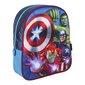 The Avengers -3D koulureppu, sininen (25 x 31 x 10 cm) hinta ja tiedot | Koulureput ja -laukut | hobbyhall.fi