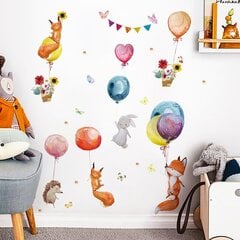 Lasten seinätarra Lehdet ja puput ilmapalloilla hinta ja tiedot | Sisustustarrat | hobbyhall.fi