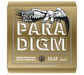 Akustisen kitaran kielet Ernie Ball P02088 Paradigm Bronze 0,010 - 0,050 hinta ja tiedot | Soittimien lisätarvikkeet | hobbyhall.fi