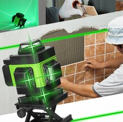 Lasertasomittari 16 laserviivaa 360 3D 25m hinta ja tiedot | Käsityökalut | hobbyhall.fi