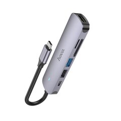 Hoco HB28 Type-C keskitin HDMI+USB3.0+USB2.0+SD+miniSD hinta ja tiedot | Adapterit | hobbyhall.fi