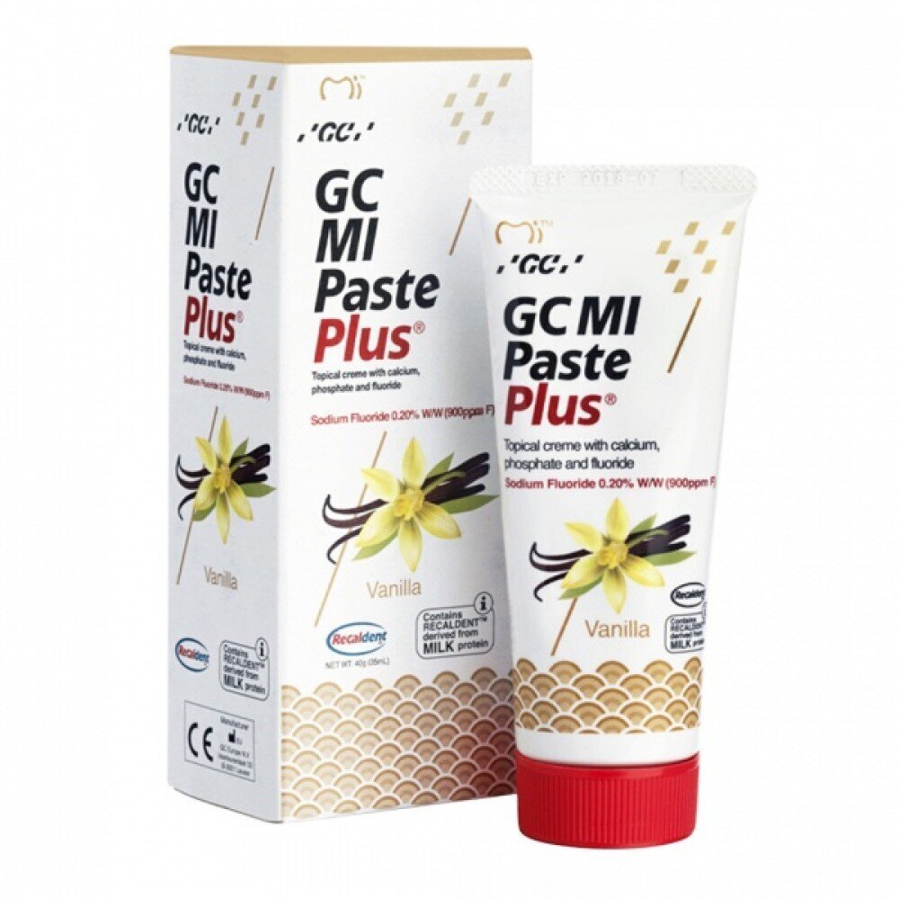 Fluorihammastahna GC Mi Paste Plus Recaldent, Vaniljan maku, 35 ml hinta ja tiedot | Suuhygienia | hobbyhall.fi