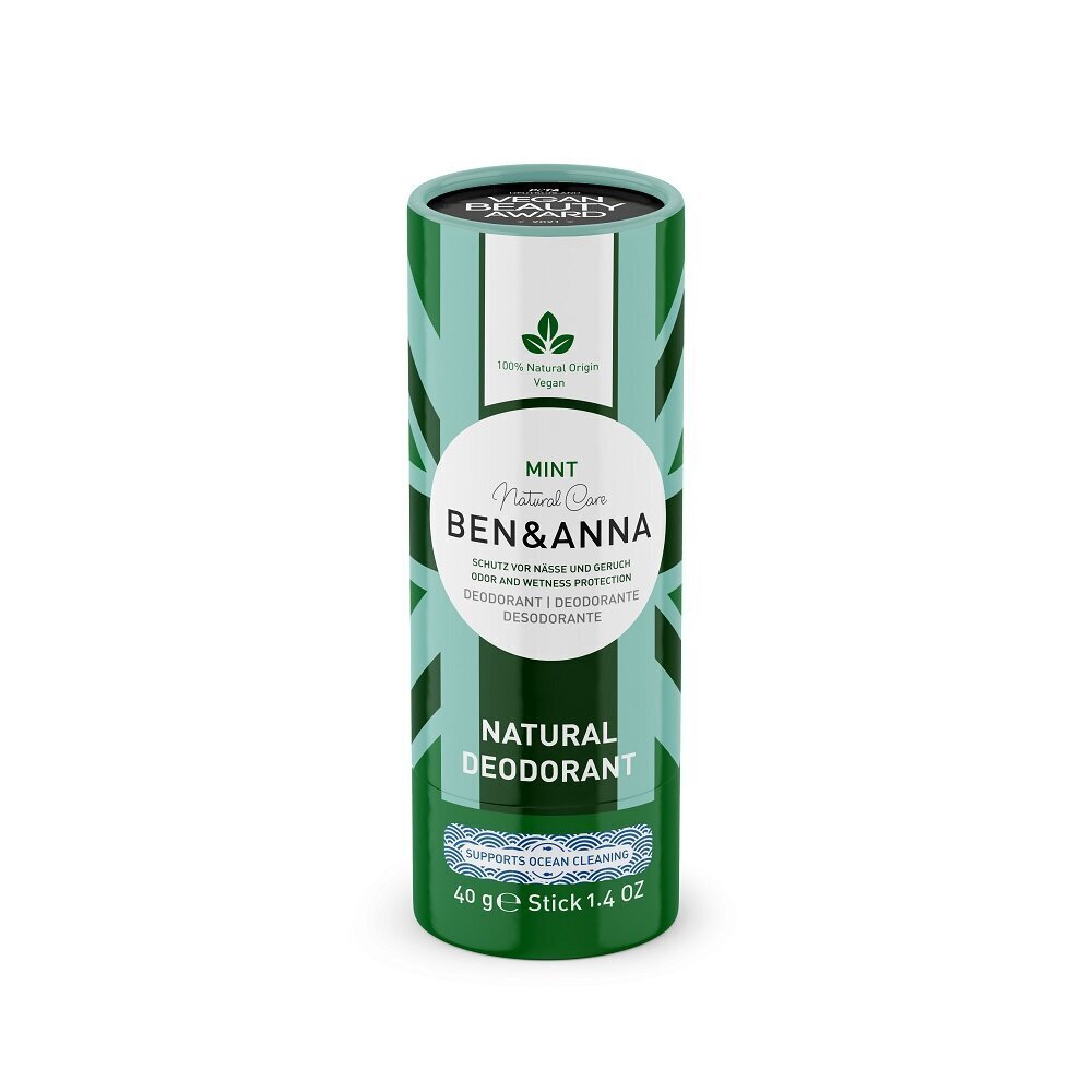 Ben & Anna Natural Deodorant Mint, puikkodeodorantti 40 g hinta ja tiedot | Deodorantit | hobbyhall.fi