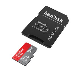 SanDisk 1TB Ultra microSDXC UHS-I with Adapter - Up to 150MB/s, C10, U1, Full HD, A1, SDSQUAC-1T00-GN6MA hinta ja tiedot | Sandisk Puhelimet, älylaitteet ja kamerat | hobbyhall.fi