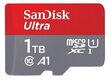 SanDisk 1TB Ultra microSDXC UHS-I with Adapter - Up to 150MB/s, C10, U1, Full HD, A1, SDSQUAC-1T00-GN6MA hinta ja tiedot | Puhelimen muistikortit | hobbyhall.fi