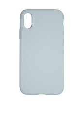 Silikonikotelo Apple iPhone X/XS SoundBerry (real liquide silicone Easy Clean), harmaa - ice grey hinta ja tiedot | Puhelimen kuoret ja kotelot | hobbyhall.fi