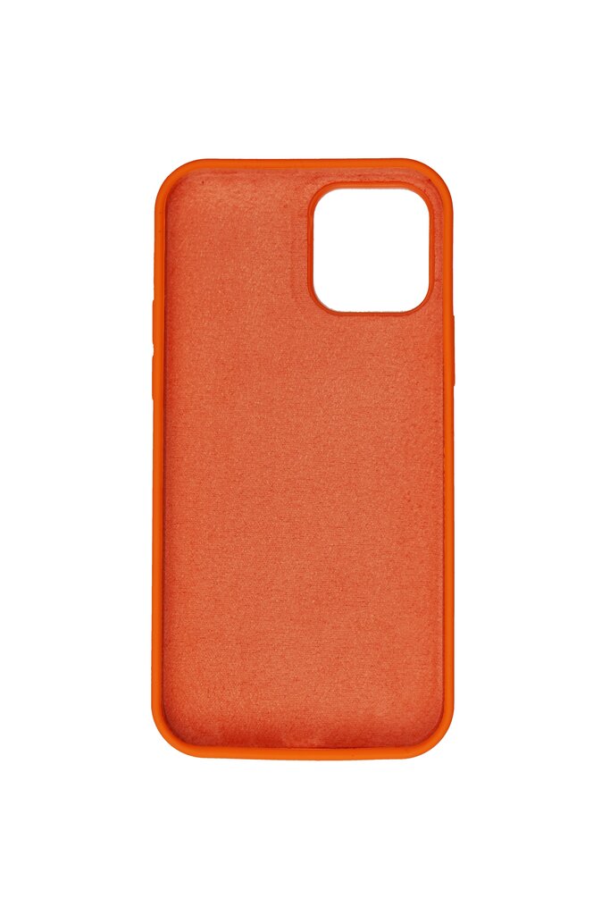 Silikonikotelo Apple iPhone 12/12 Pro SoundBerry (real liquide silicone Easy Clean), oranssi hinta ja tiedot | Puhelimen kuoret ja kotelot | hobbyhall.fi