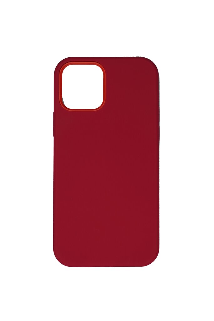 Silikonikotelo Apple iPhone 12/12 Pro SoundBerry (real liquide silicone Easy Clean), punainen hinta ja tiedot | Puhelimen kuoret ja kotelot | hobbyhall.fi