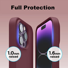 Suojasarja - silikonikuori Apple iPhone 14 Pro (real liquide Easy clean) violetti + näytönsuoja 5D Privacy hinta ja tiedot | Puhelimen kuoret ja kotelot | hobbyhall.fi