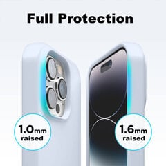 Suojasarja - silikonikuori Apple iPhone 14 Pro (real liquide Easy clean) harmaa + näytönsuoja 5D Privacy hinta ja tiedot | Puhelimen kuoret ja kotelot | hobbyhall.fi