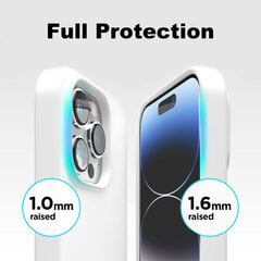 Suojasarja - silikonikuori Apple iPhone 14 Pro (real liquide Easy clean) valkoinen + näytönsuoja 5D Privacy hinta ja tiedot | Puhelimen kuoret ja kotelot | hobbyhall.fi