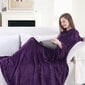 Decoking Lazy Snug -torkkupeitto hihoilla ja taskuilla, violetti 150x180 hinta ja tiedot | Päiväpeitot ja huovat | hobbyhall.fi