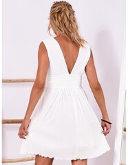 Valkoinen-mekko on hellävaraisesti laskostettu 40 hinta ja tiedot | Mekot | hobbyhall.fi