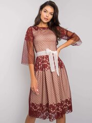 Tyylikäs viininpunainen mekko. hinta ja tiedot | Mekot | hobbyhall.fi