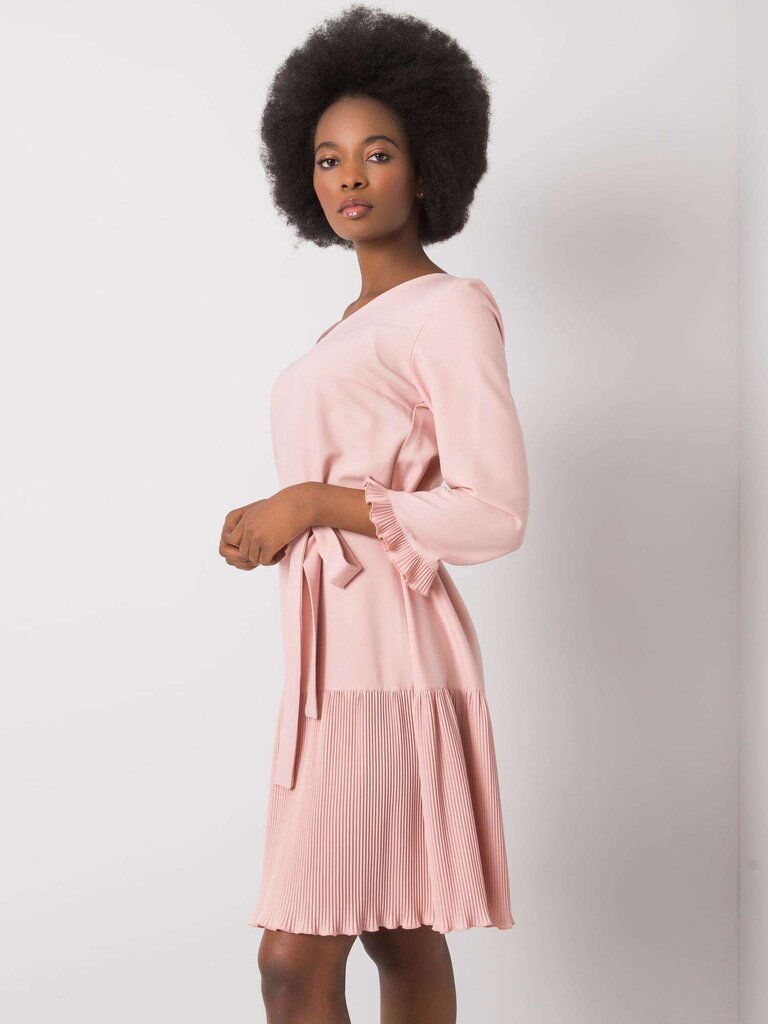 Pinkki mekko laskoksilla. 42 hinta ja tiedot | Mekot | hobbyhall.fi