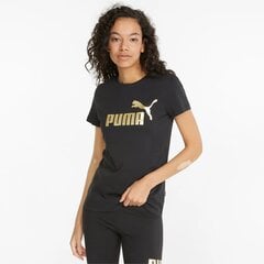 Ess+ metallic logo tee puma naiset black 84830301 hinta ja tiedot | Naisten T-paidat | hobbyhall.fi